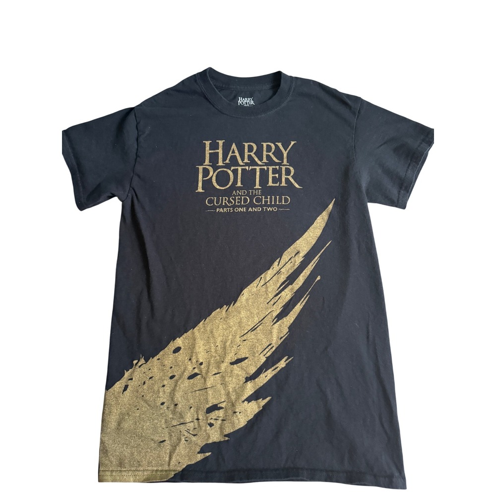Harry Potter Cursed Child Lyric Theatre NY T-Shirt Black Gold Small Broadway